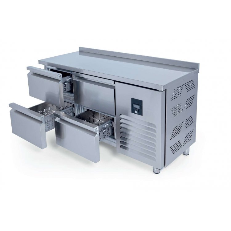 Mesa Congelación 4 cajones GN1/1 Fondo 700 de 1500 x700 x850h mm ESTAMBUL