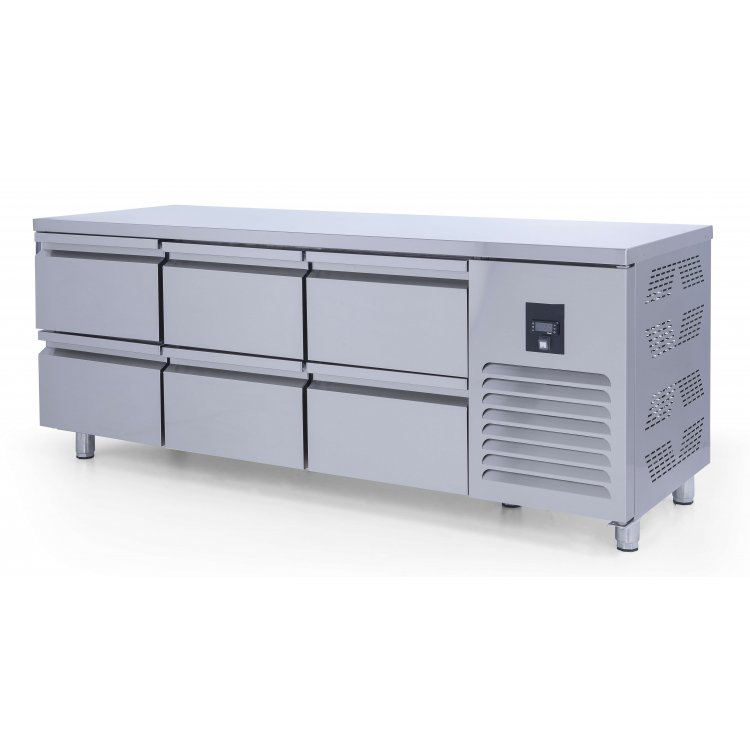 Mesa Congelación 6 cajones GN1/1 Fondo 700 de 2000 x700 x850h mm ESTAMBUL