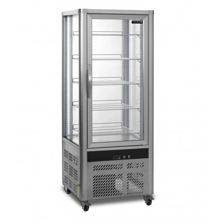 Armario Refrigerado Ventilado Total 4 Caras de Cristal con 5 estantes 706x706x1800h mm Línea VIBORG UPD200-I. 140kg