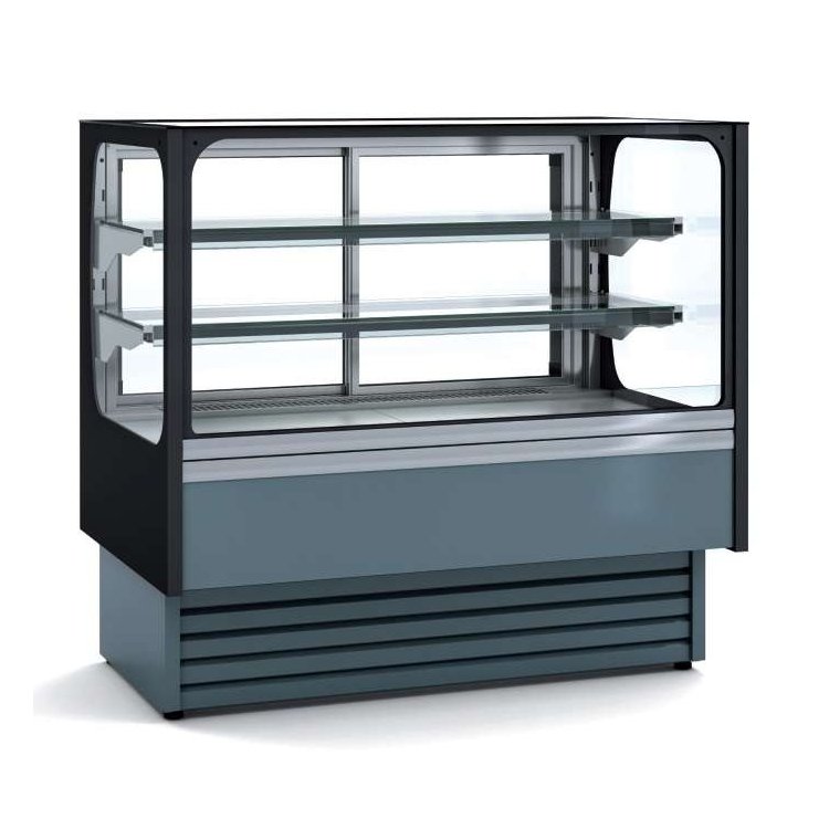 Vitrina Expositora Refrigerada Ventilada Cristal Recto Mostrador dim.580x710x1380h mm Línea Córdoba VV-6-6-RGM