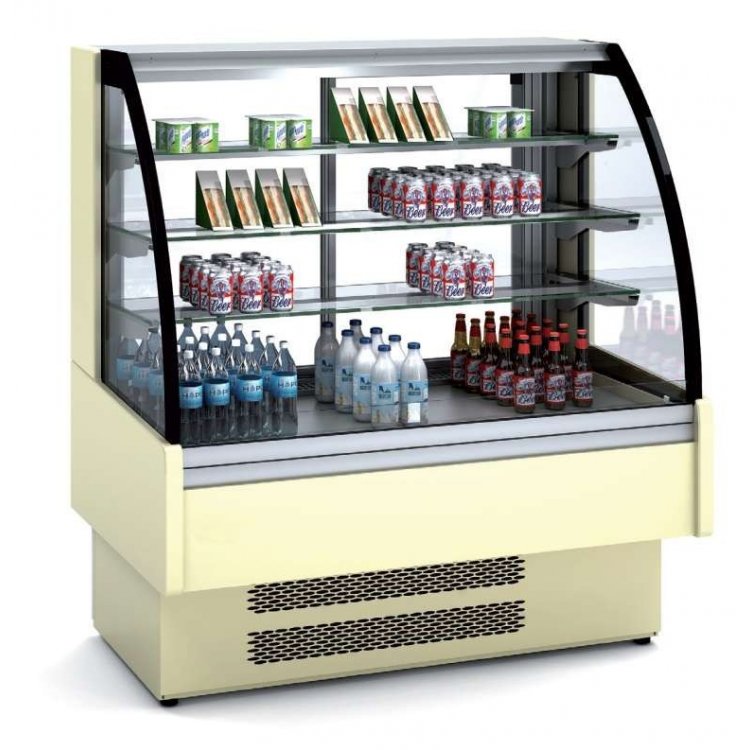 Vitrina Expositora Refrigerada Ventilada Cristal Curvo Autoservicio dim.600x730x1098h mm Línea Córdoba VVA-6-6-C Vitrina Expositora Refrigerada Ventilada Cristal Curvo Autoservicio dim.600x730x1098h mm Línea Córdoba VVA-6-6-C