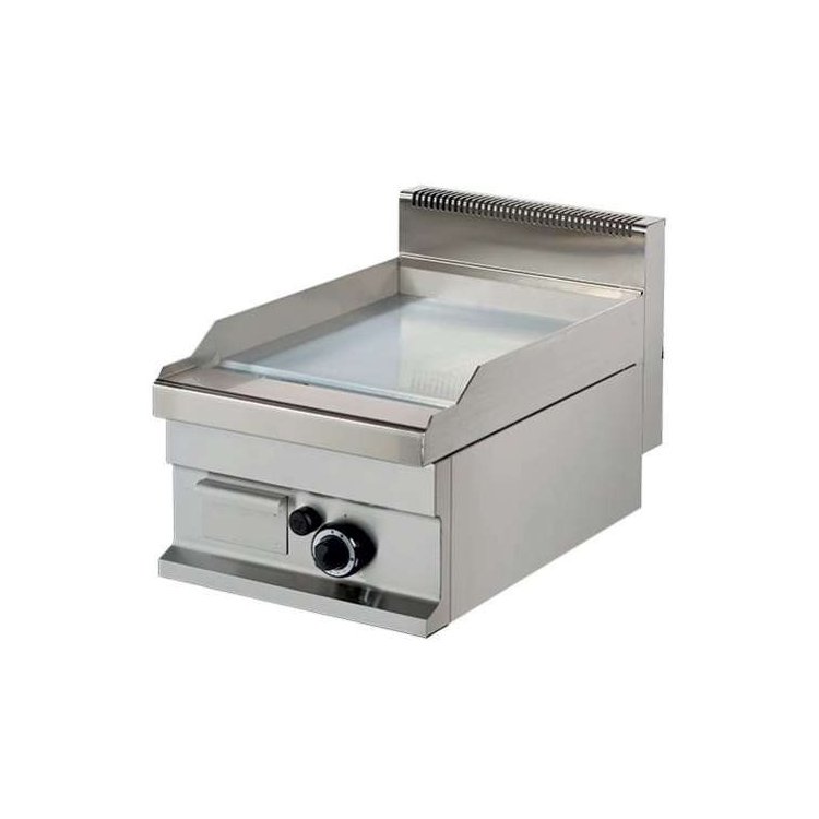Fry tops a gas sobremesa liso acero 15 mm con baño cromo duro 6kw 400x700x290h mm GG711SC Línea Estambul Fry tops a gas sobremesa liso acero 15 mm con baño cromo duro 6kw 400x700x290h mm GG711SC Línea Estambul