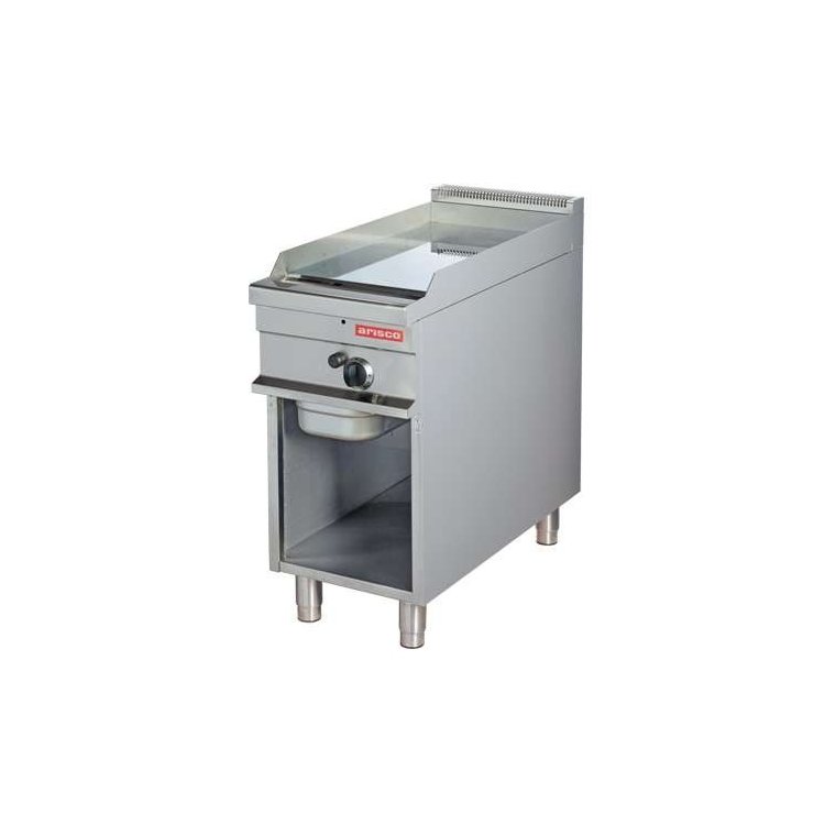 Fry tops a gas liso acero rectificado 15 mm 7,5kw 425x900x900h mm GG911R Línea Estambul Fry tops a gas liso acero rectificado 15 mm 7,5kw 425x900x900h mm GG911R Línea Estambul