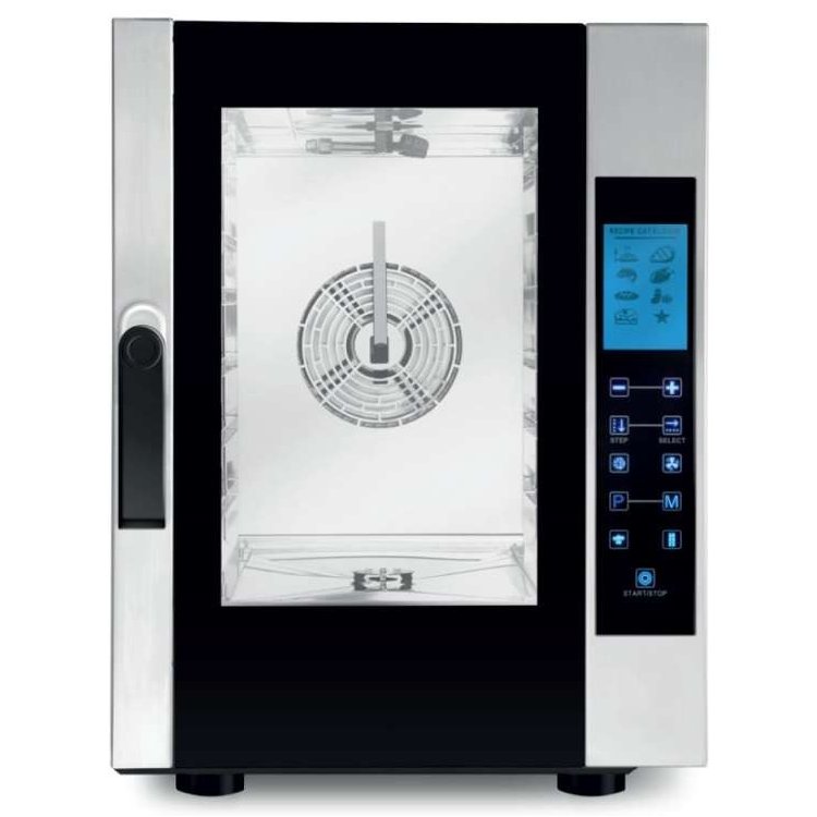 Horno eléctrico convección COMPACTO TOUCH CONTROL con VAPOR 6 bandejas GN1/1 EKF611CTC Línea Padova