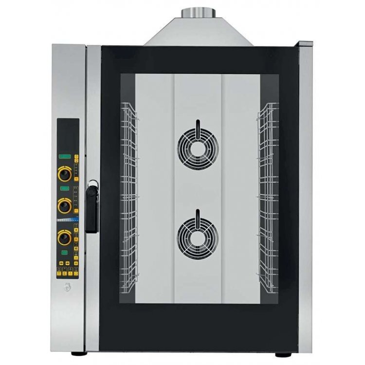 Horno de gas convección ELECTRÓNICO con VAPOR 11 bandejas GN1/1 EKF1111GEUD Línea Padova
