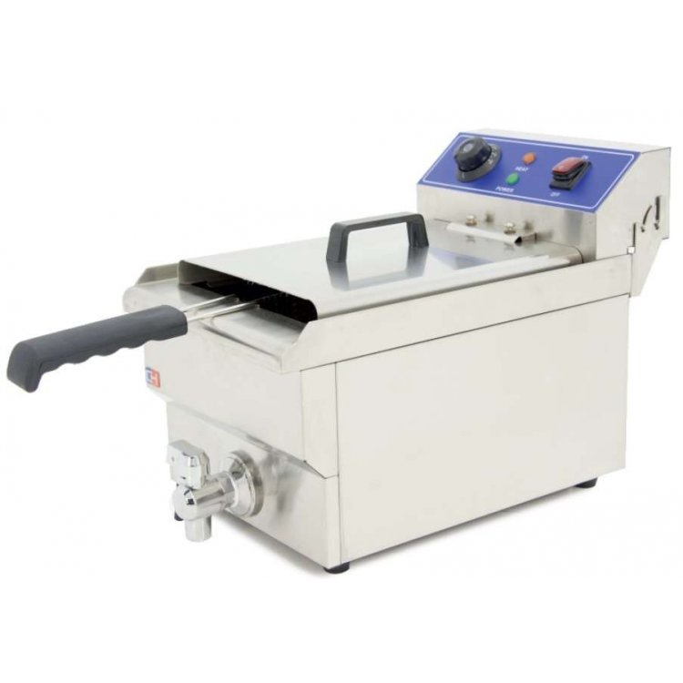 Freidora Eléctrica 10 litros CON Grifo de 280 x460 x325h mm PEKIN IEF-101-EGO