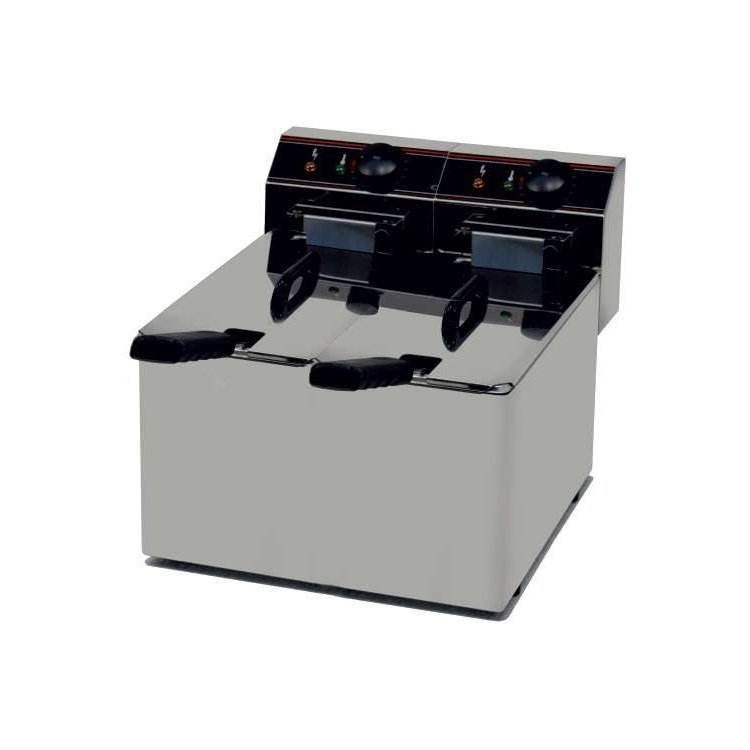 Freidora Eléctrica capacidad 5l+5l pot.2,2,+2,2 Kw sin Grifo de Vaciado línea Badajoz EVO55 Freidora Eléctrica capacidad 5l+5l pot.2,2,+2,2 Kw sin Grifo de Vaciado línea Badajoz EVO55