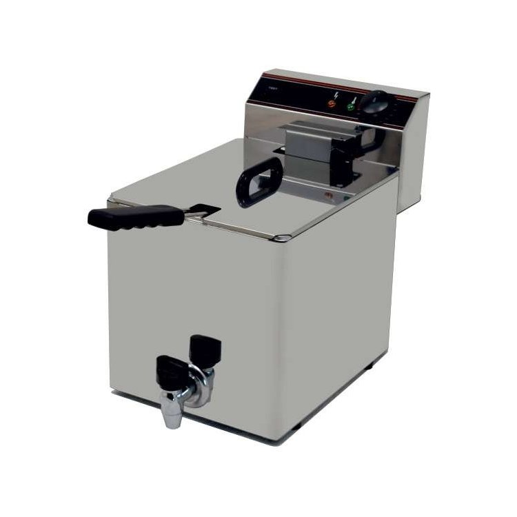 Freidora Eléctrica capacidad 10l pot.3,5 Kw con Grifo de Vaciado línea Badajoz EVO10G