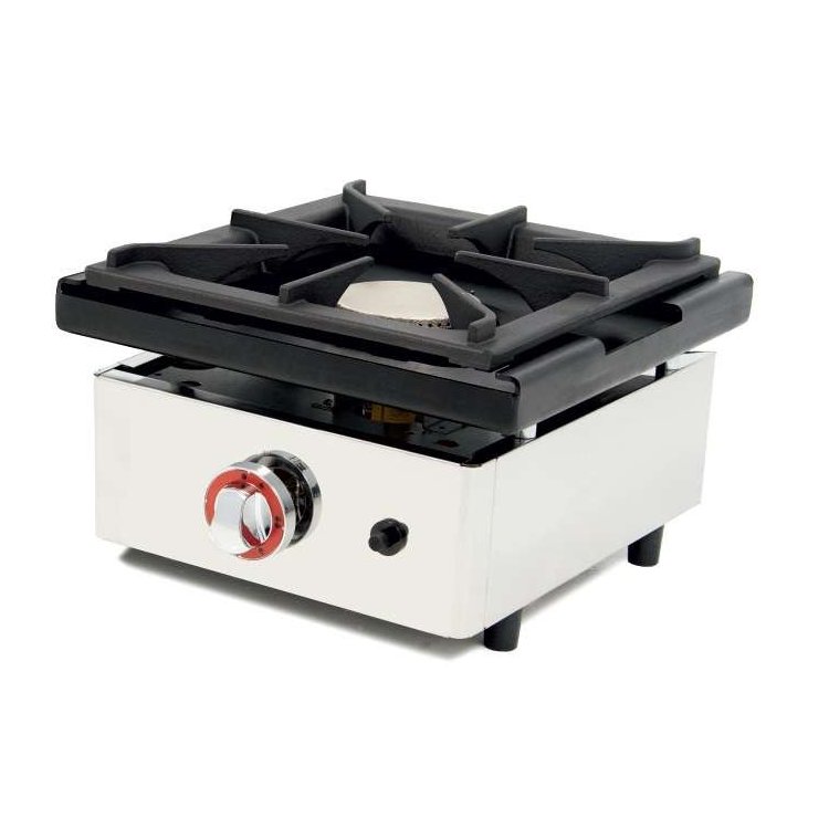 Cocina a Gas Sobremesa 1 fuego de 6 Kw dim.410x457x240h mm línea Badajoz 40CG