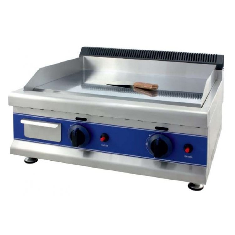 Frytops a Gas Acero 16 mm con Baño Cromo Duro 50 Micras de 650 x610 x340h mm PEKIN ICG650C