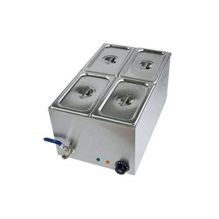 Baño María Cubeta 4 cubetas GN1/4 de 340 x570 x260h mm PEKIN IB-4V Baño María Cubeta 4 cubetas GN1/4 de 340 x570 x260h mm PEKIN IB-4V