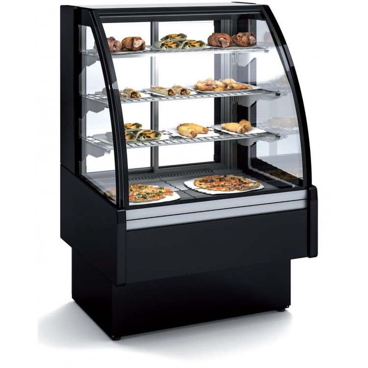 Vitrina Expositora Caliente cristal curvo dim.1650x710x1380h mm Línea Córdoba VV-6HE-16-C Vitrina Expositora Caliente cristal curvo dim.1650x710x1380h mm Línea Córdoba VV-6HE-16-C