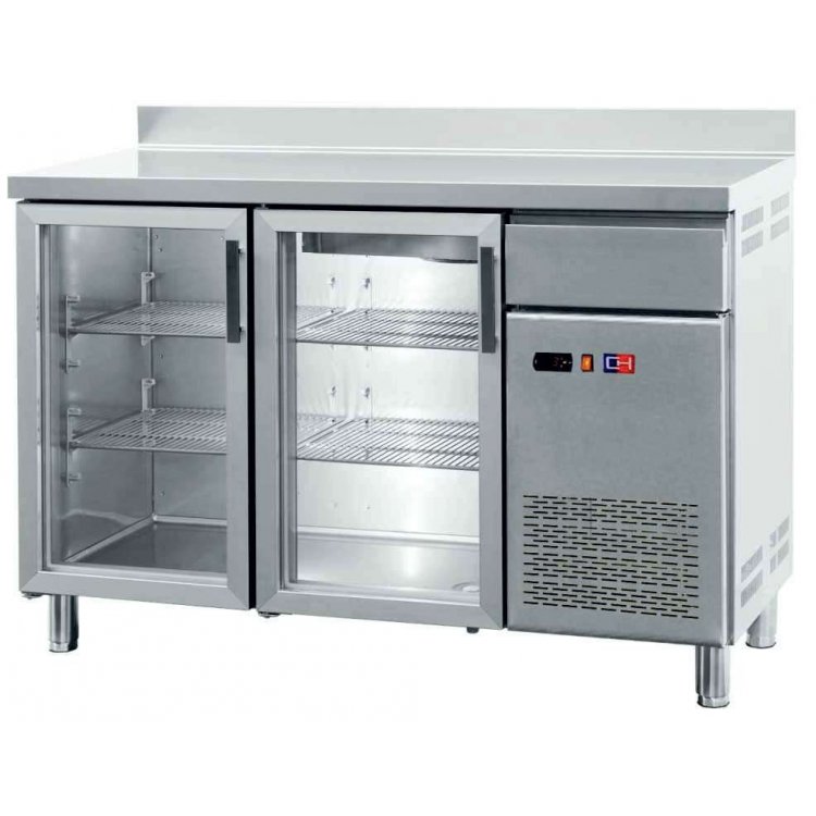 Frente Mostrador Refrigerado con Puertas de Vidrio 4 puertas de 2542 x600 x1045h mm CORDOBA FMCH-250V