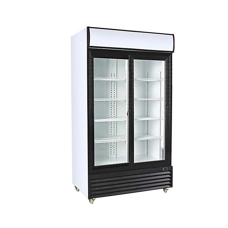 Armario Expositor Refrigerado 1000 litros 2 Puertas Correderas de Vidrio de 1130 x730 x2030h mm PEKIN CSD1000S