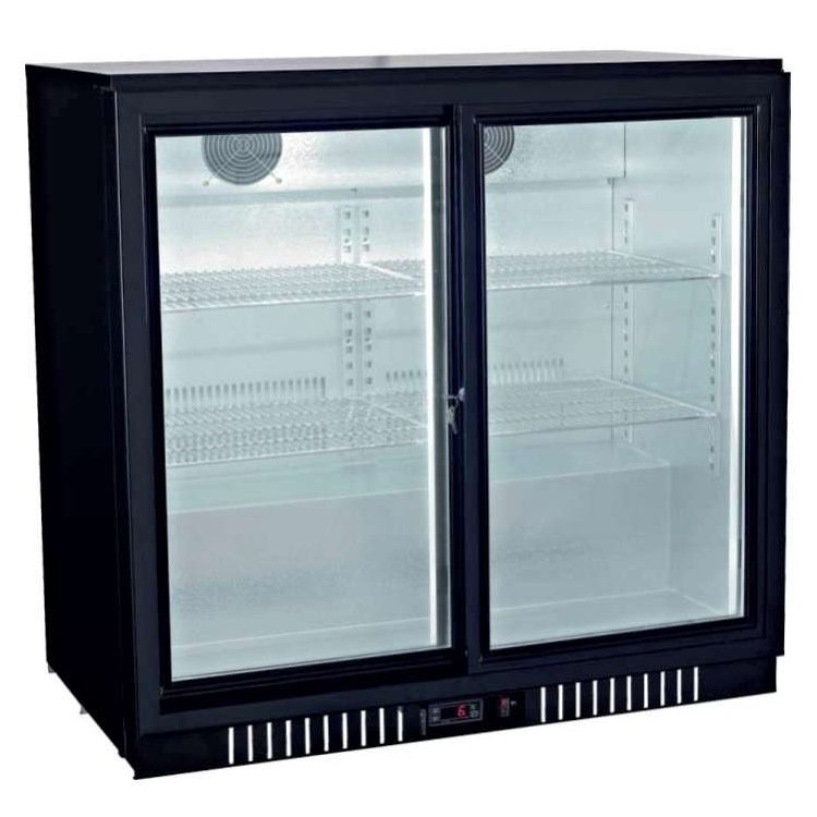 Botellero Expositor Contramostrador 2 puertas correderas de 900 x520 x900h mm PEKIN BB-2S