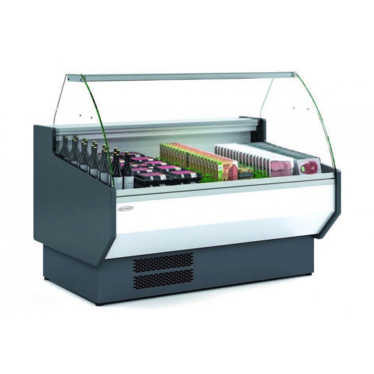 Vitrina Refrigerada Cristal Curvo Fondo 1100 dim.2025x1100x1235h mm Línea Córdoba VED-10-20-C-TF Vitrina Refrigerada Cristal Curvo Fondo 1100 dim.2025x1100x1235h mm Línea Córdoba VED-10-20-C-TF
