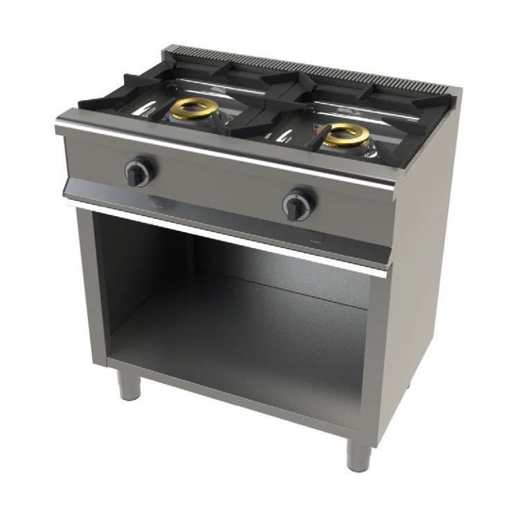 Cocina a gas con mueble de 2 fuegos 8+8 Kw SerIe 550 JUNEX con medidas 800x550x850h mm 6200/1 Cocina a gas con mueble de 2 fuegos 8+8 Kw SerIe 550 JUNEX con medidas 800x550x850h mm 6200/1