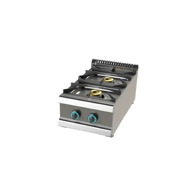 Cocina a gas sobremesa de 2 fuegos 6+4,5 Kw SerIe 700 JUNEX con medidas 400x730x240h mm FO7N200B Cocina a gas sobremesa de 2 fuegos 6+4,5 Kw SerIe 700 JUNEX con medidas 400x730x240h mm FO7N200B