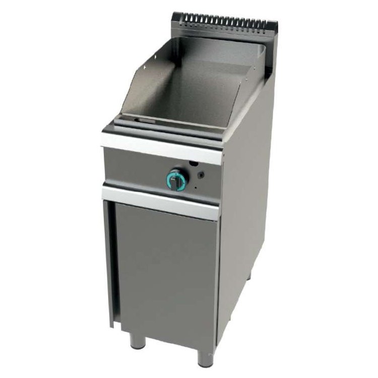 Fry tops a gas acero laminado placa lisa con mueble Serie 700 JUNEX con medidas 400x730x900h mm FT7N00L Fry tops a gas acero laminado placa lisa con mueble Serie 700 JUNEX con medidas 400x730x900h mm FT7N00L