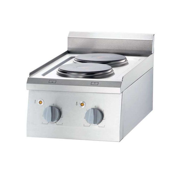 Cocina eléctrica sobremesa 4 zonas 800x700x250h mm 4x2,5Kw Línea Varsovia