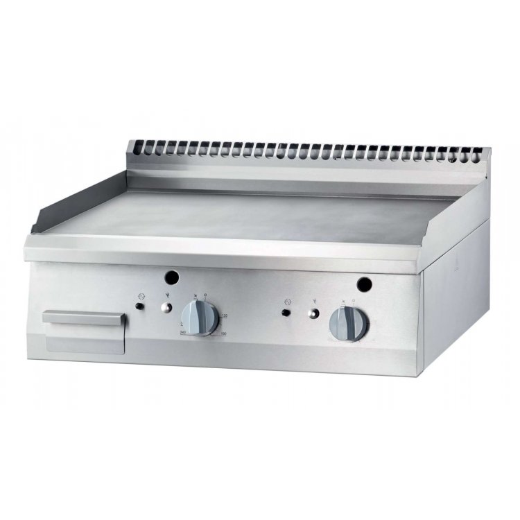 Fry top a gas acero rectificado sobremesa placa lisa 800x700x250h mm 13Kw Línea Varsovia Fry top a gas acero rectificado sobremesa placa lisa 800x700x250h mm 13Kw Línea Varsovia