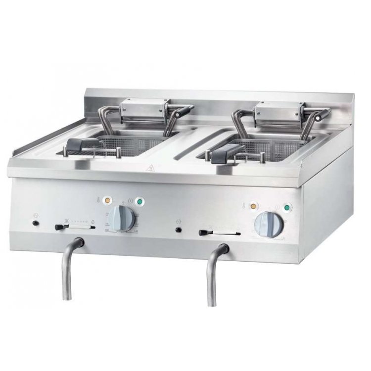 Freidora Eléctrica sobremesa 10+10 litros 800x700x250h mm 18Kw Línea Varsovia