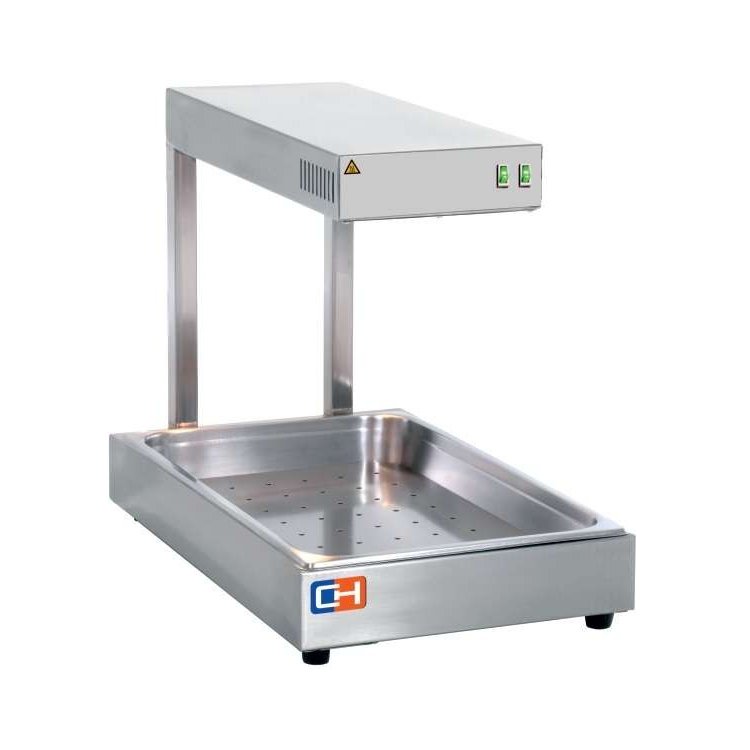 Calentador de fritos 1000W  por Radiación Infrarrojos GN1/1-65 con medidas 560x500x330h mm CIGN-1