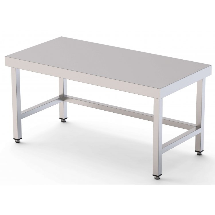 Mesa de Trabajo Acero Inoxidable Baja Central Sin Estante 1700x600x600h mm WTC260170S0