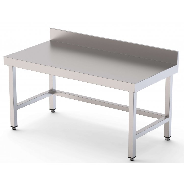 Mesa de Trabajo Acero Inoxidable Baja Mural Sin Estante 1700x600x600h mm WTW260170S0