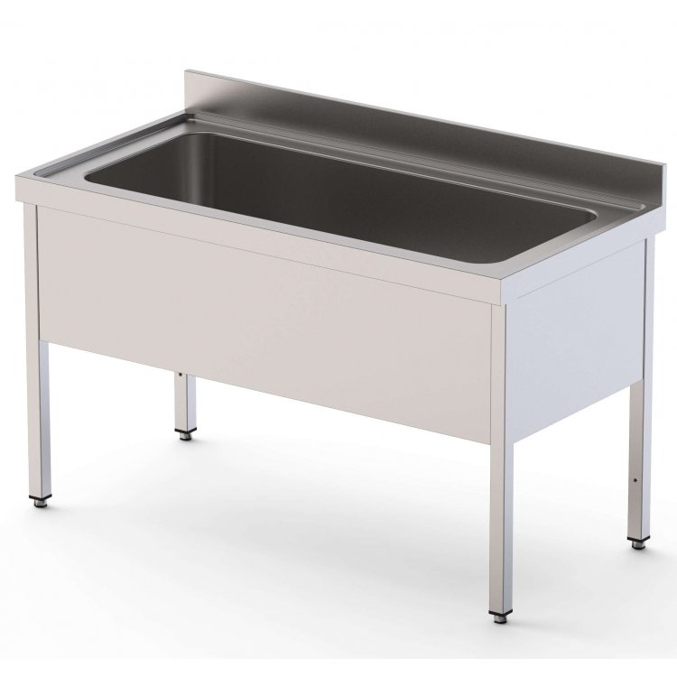 Fregadero Gran Capacidad Acero Inoxidable 1 Cuba Derecha Fondo 700 Con Mueble Sin Estante 1800x700x850h mm IS1718R1HCS0