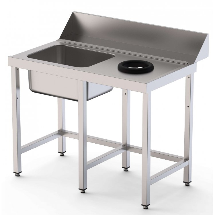 Mesa Acero Inoxidable Para Lavavajillas De Prelavado 1 Cubeta Sin Estante 1600x750x800h mm IS17516DWIN0S0 Mesa Acero Inoxidable Para Lavavajillas De Prelavado 1 Cubeta Sin Estante 1600x750x800h mm IS17516DWIN0S0