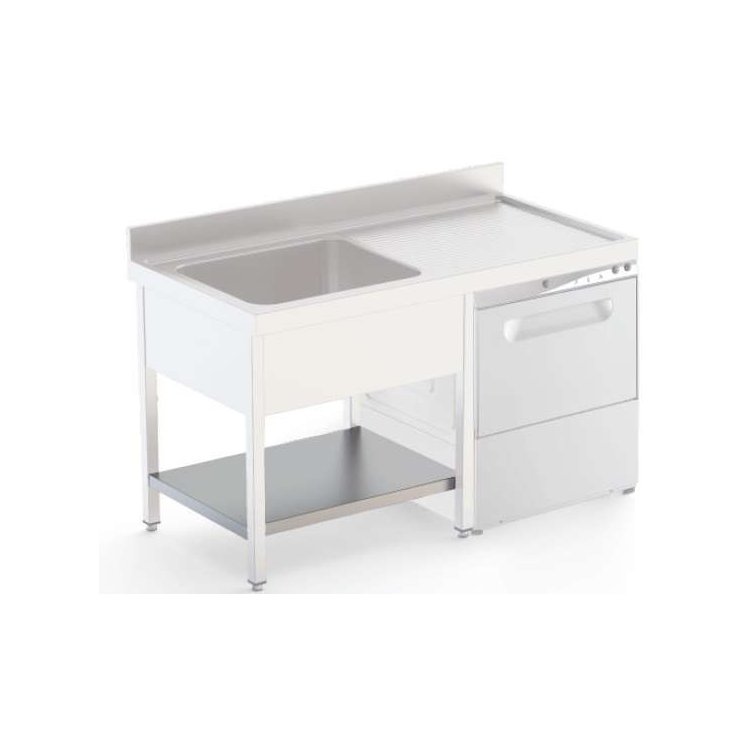 Estante Acero Inoxidable Para Mueble Lavavajillas Fondo 700 Longitud de Mesa 1200 mm ISA7012DWAS