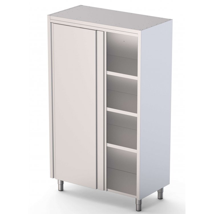 Armario de Pie Acero Inoxidable Con 2 Puertas Correderas 1500x600x2000h mm FC1560200SD Armario de Pie Acero Inoxidable Con 2 Puertas Correderas 1500x600x2000h mm FC1560200SD