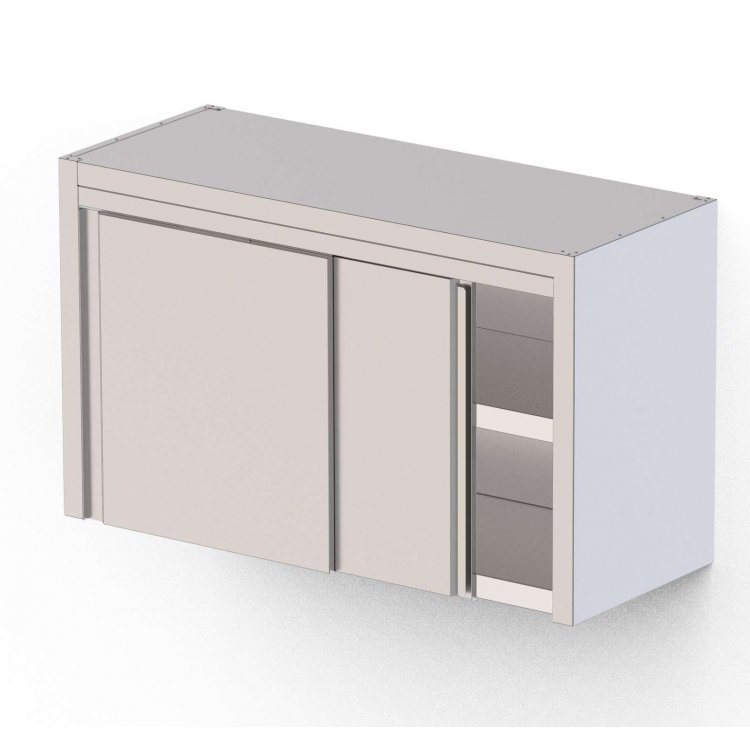 Armario Mural Acero Inoxidable Con 2 Puertas Correderas 1000x400x600h mm WMC100460SD Armario Mural Acero Inoxidable Con 2 Puertas Correderas 1000x400x600h mm WMC100460SD