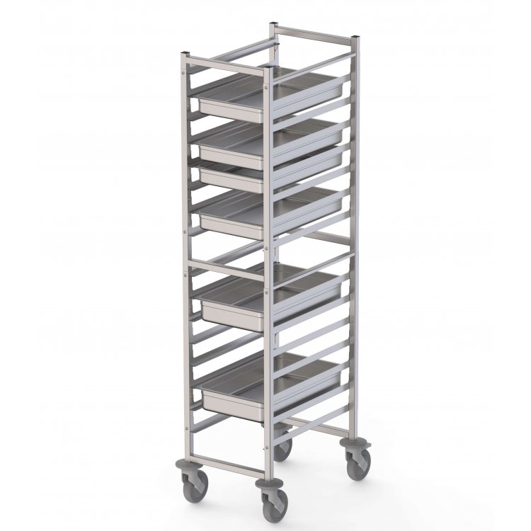 Carro Bandejero Acero Inoxidable Para 16 Bandejas GN1/1 460x640x1700h mm TT16NGN1100 Carro Bandejero Acero Inoxidable Para 16 Bandejas GN1/1 460x640x1700h mm TT16NGN1100