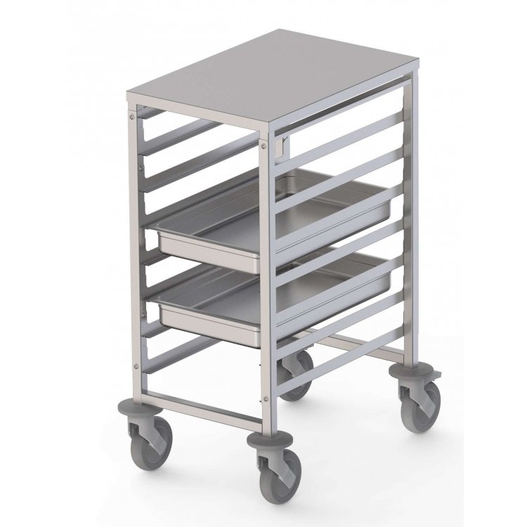Carro Bandejero Acero Inoxidable Para 8 Bandejas GN1/1 460x640x900h mm TT08NGN1100 Carro Bandejero Acero Inoxidable Para 8 Bandejas GN1/1 460x640x900h mm TT08NGN1100