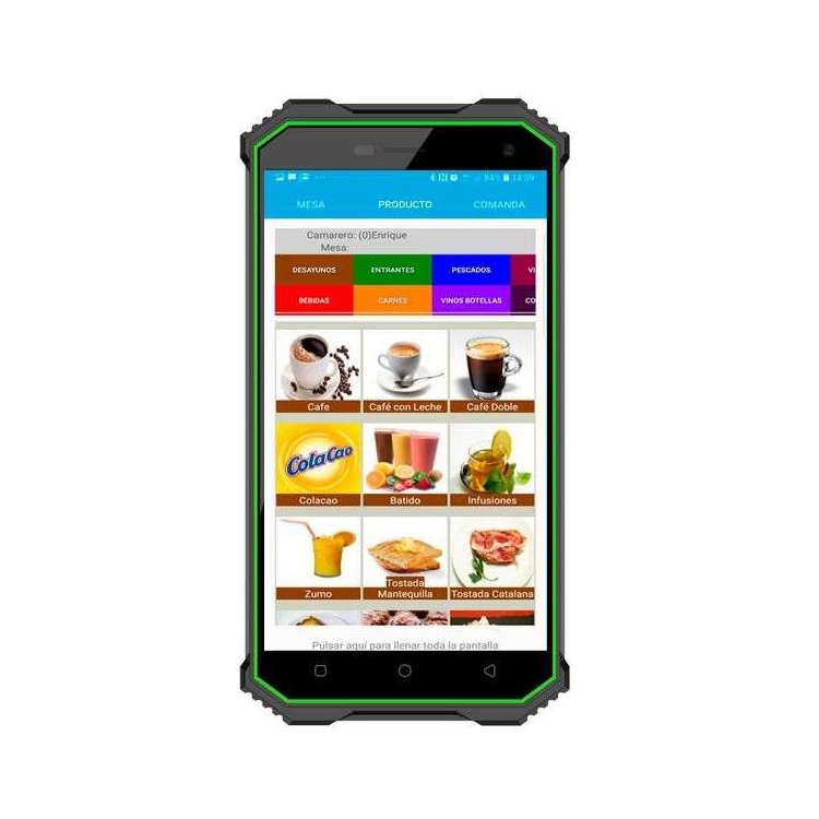 PDA 5 pulgada táctil IP68 con sistema Android, 16Gb almacenaje y 2Gb memoria interna