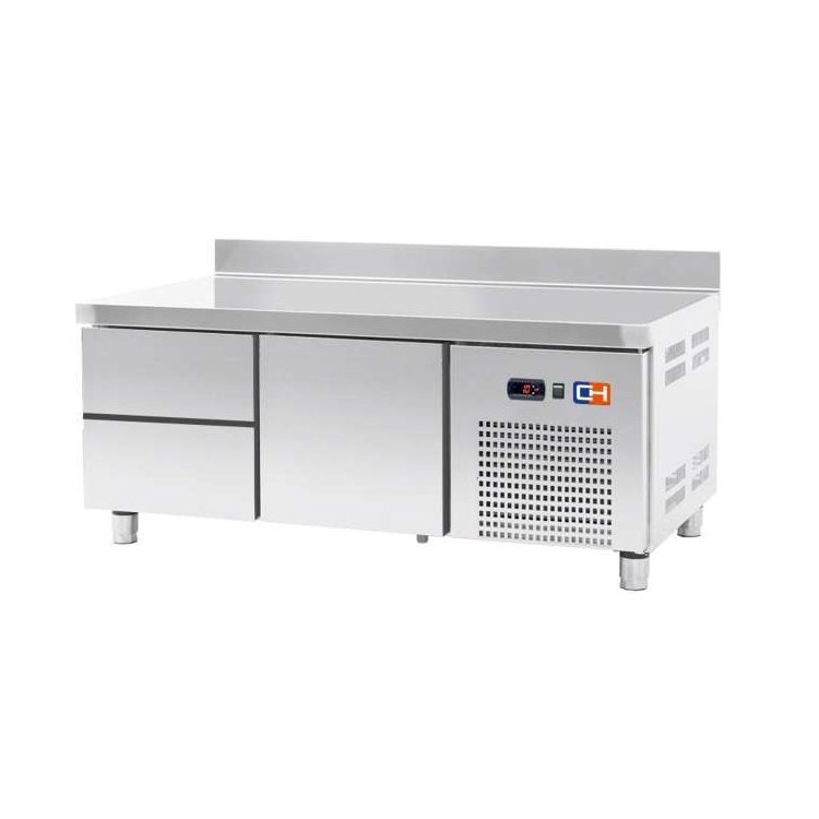 Mesa Baja con 2 cajones GN1/1-100 + 1 Cajón GN1/1-300  Refrigerada Fondo 700 de 1342 x700 x600h mm CORDOBA TRCHB-135-2