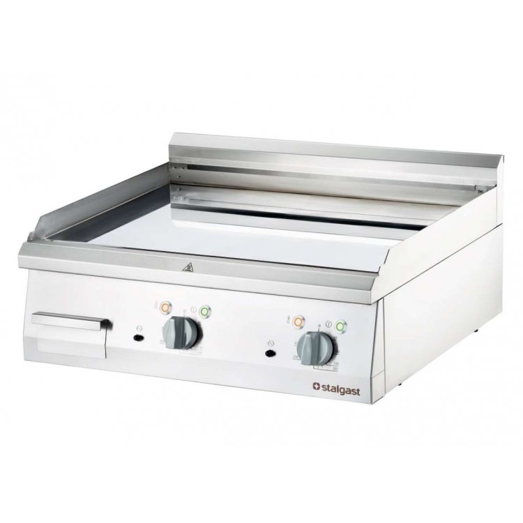 Fry top eléctrico cromo duro sobremesa placa lisa 800x700x250h mm 8,1Kw Línea Varsovia