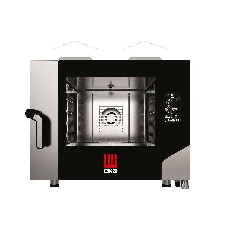 Horno a gas convección MILLENIAL BLACK MASK Pastelería/Panadería 4 bandejas 600x400 mm MKF464GBM Línea Padova
