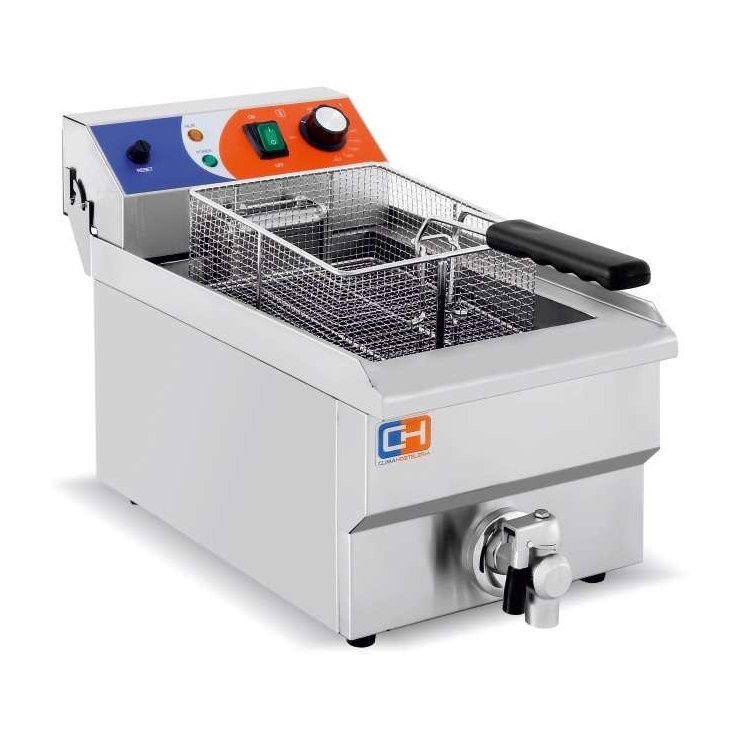 Freidora Eléctrica 10 litros CON Grifo de 280x470x345h mm PEKIN EF-101V