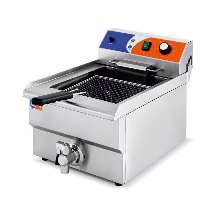 Freidora Eléctrica 12 litros CON Grifo de 336x530x385h mm PEKIN EF-161V
