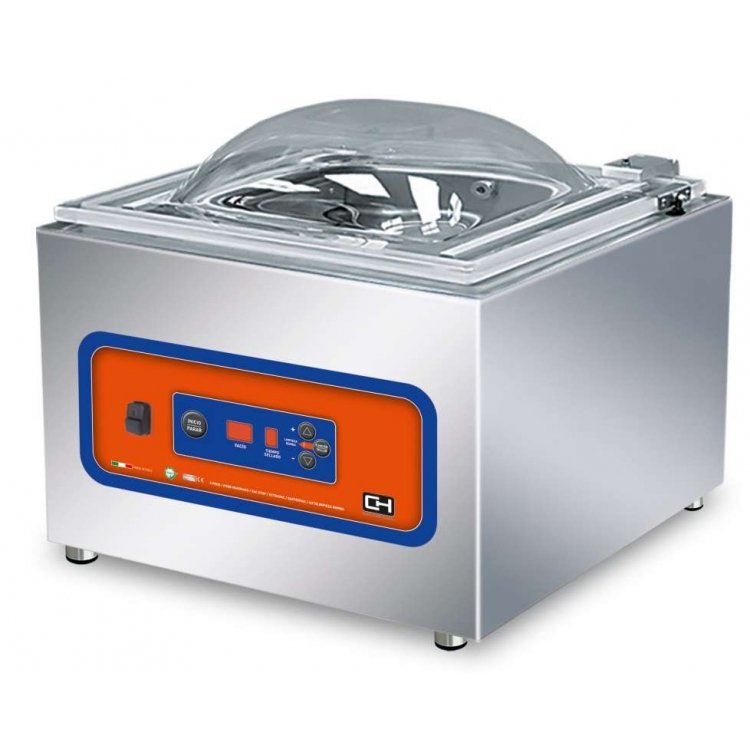 Envasadora al Vacío de Campana Sobremesa Barra soldadura 350 mm CHE350 Línea Verona Envasadora al Vacío de Campana Sobremesa Barra soldadura 350 mm CHE350 Línea Verona