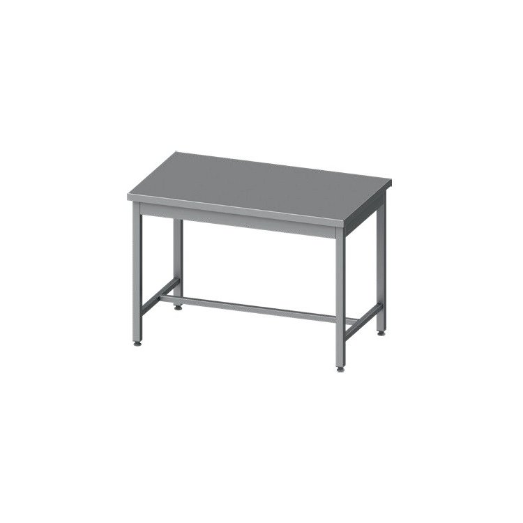 Mesa Central acero inoxidable AISI 201 sin estante 2000x600x850 mm MC206S Línea Varsovia-42 Kg (950086200)
